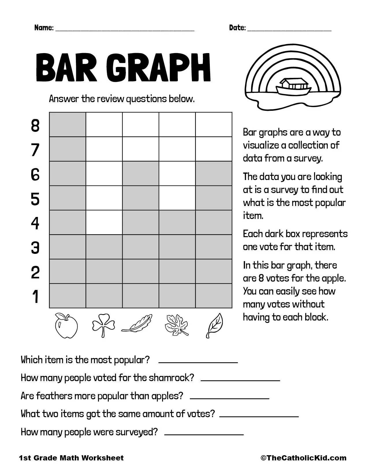 Bar Graph Review Worksheet TheCatholicKid