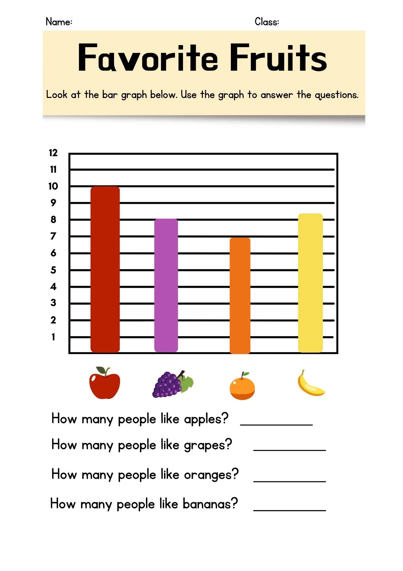 Bar Graphs Worksheets Bar Graphs And Picture Graphs Graphing Worksheets For 2nd Etsy