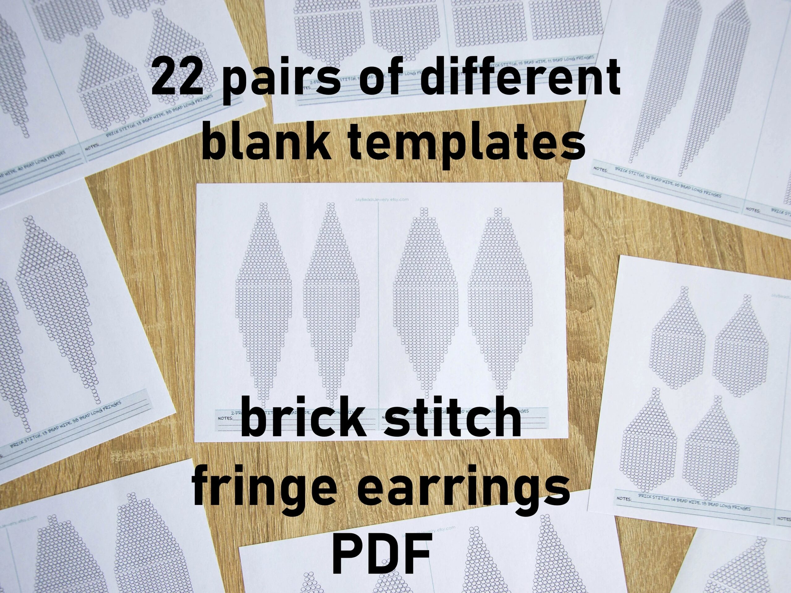 Fringe Earring Graph Paper Free