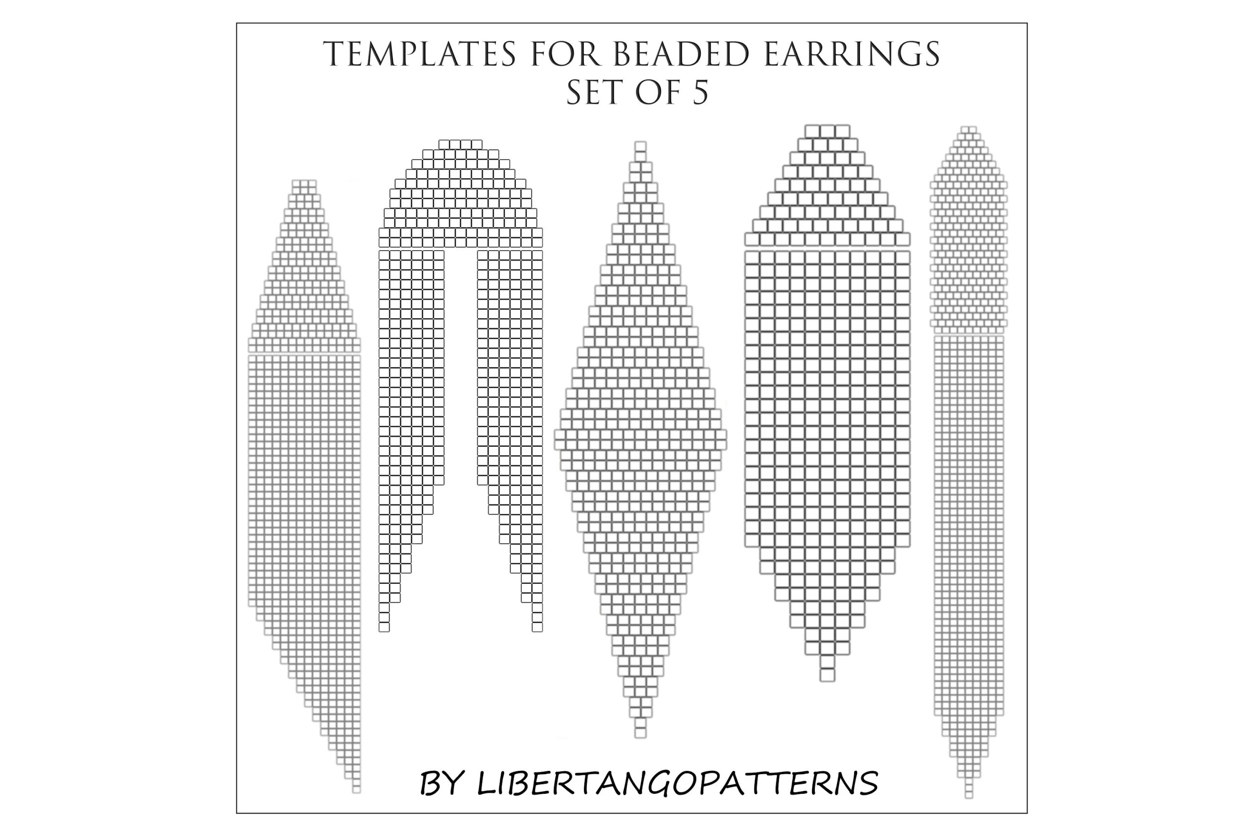 Bead Template Beading Graph Blank Template Paper Graph Pattern Instant Download Brick Stitch Square Stitch Teardrop Etsy