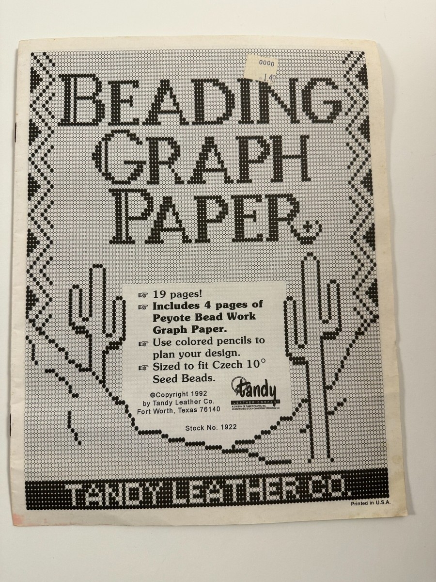 Beading Graph Paper Tandy Leather Co 1922 Peyote Czech Seed Beads EBay Beading Graph Paper Tandy Leather Co 1922 Peyote Czech Seed Beads EBay