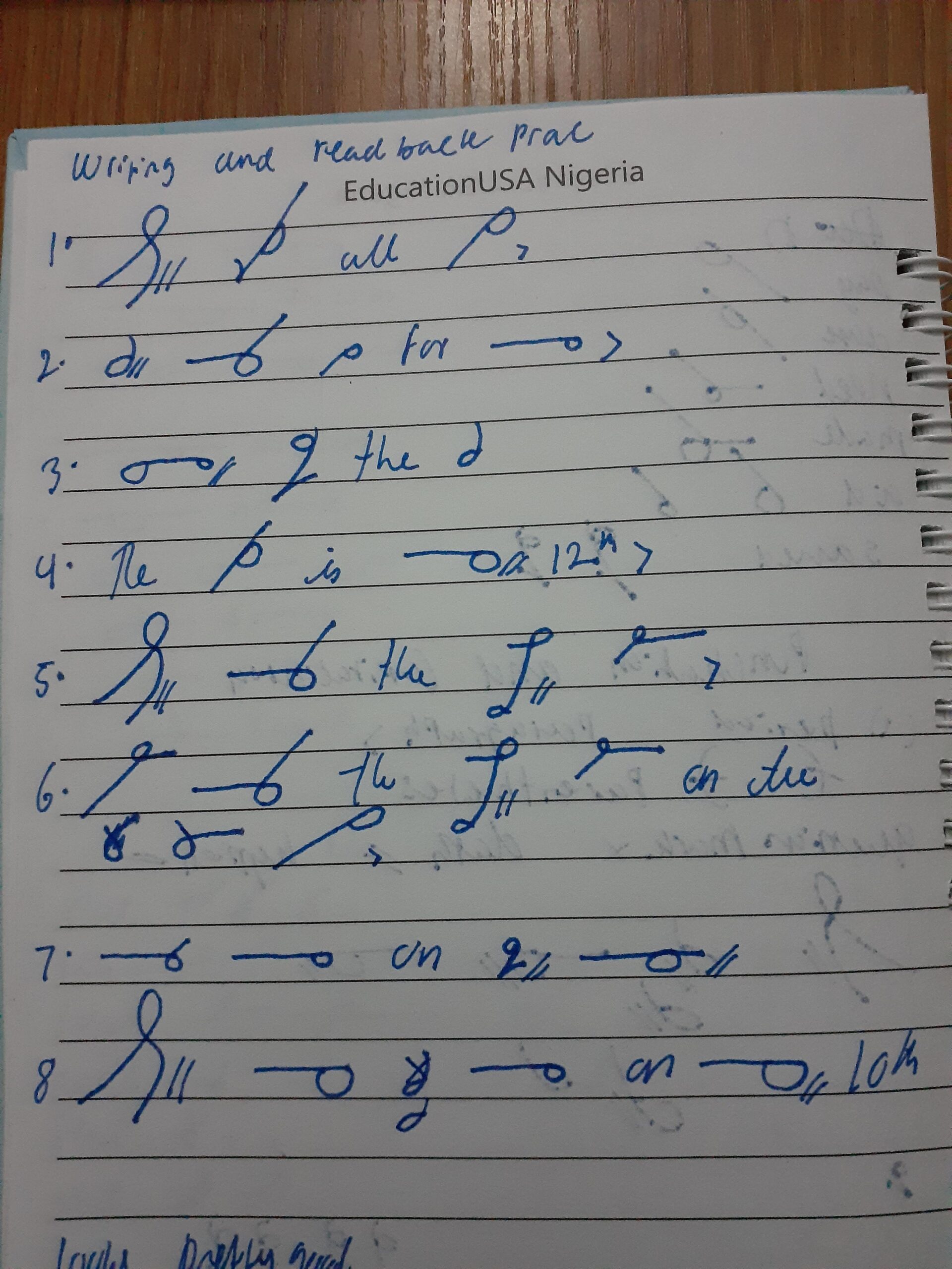 Beginner Writing Practice Lesson 1 Gregg DJS Readability And Proportions Check R shorthand