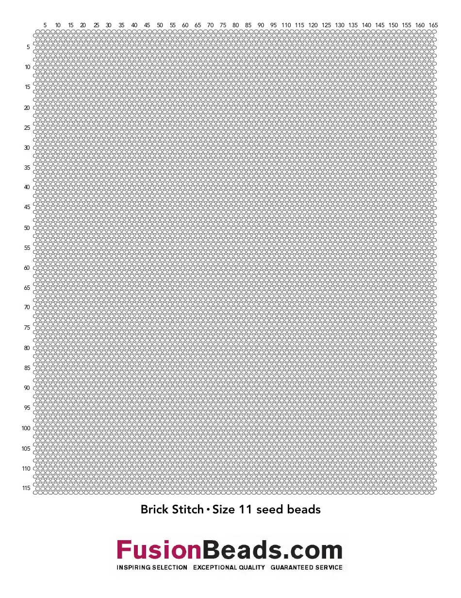 Brick Peyote Stitch Graph Paper