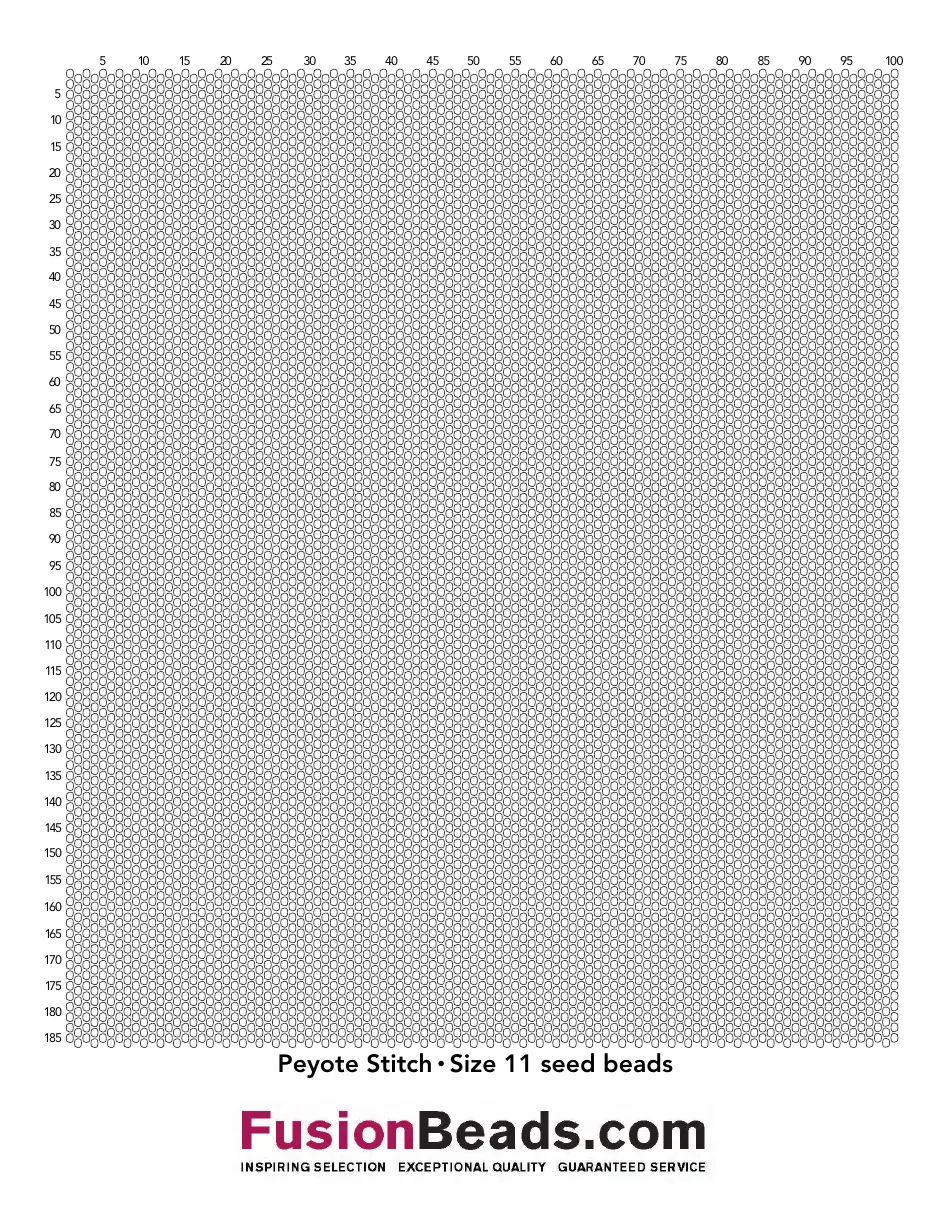 Black Peyote Stitch Graph Paper Template Size 11 Seed Beads Download Printable PDF Templateroller