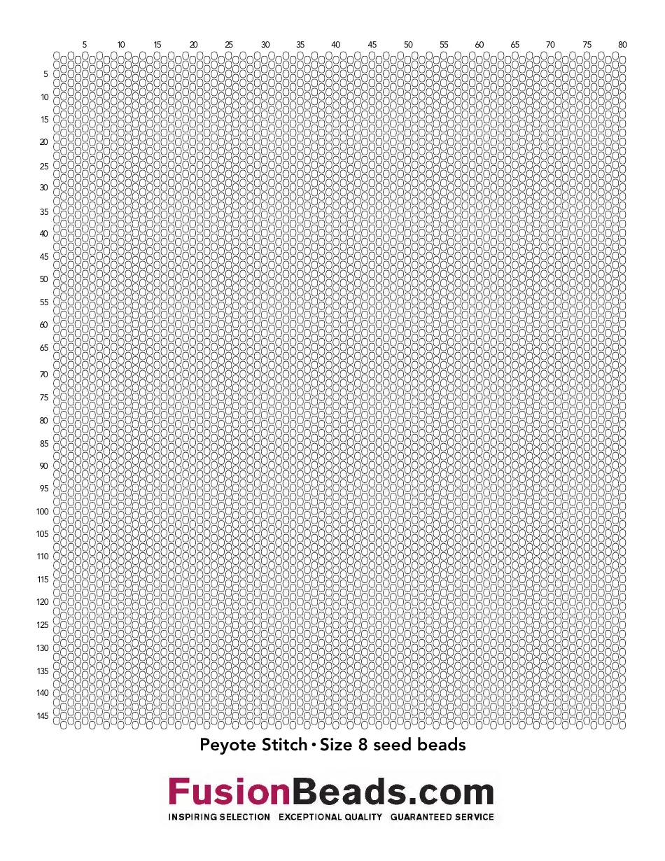Black Peyote Stitch Graph Paper Template Size 8 Seed Beads Download Printable PDF Templateroller