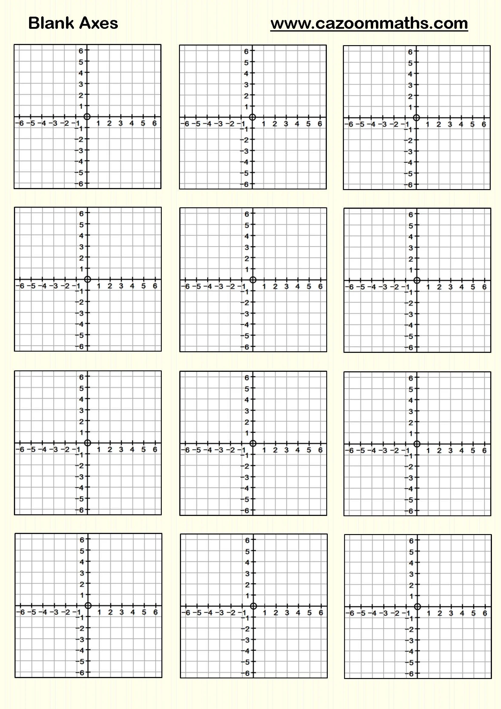 Blank Axes FREE Teaching Resources