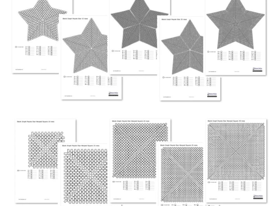 Blank Graphs PEYOTE STAR Etsy