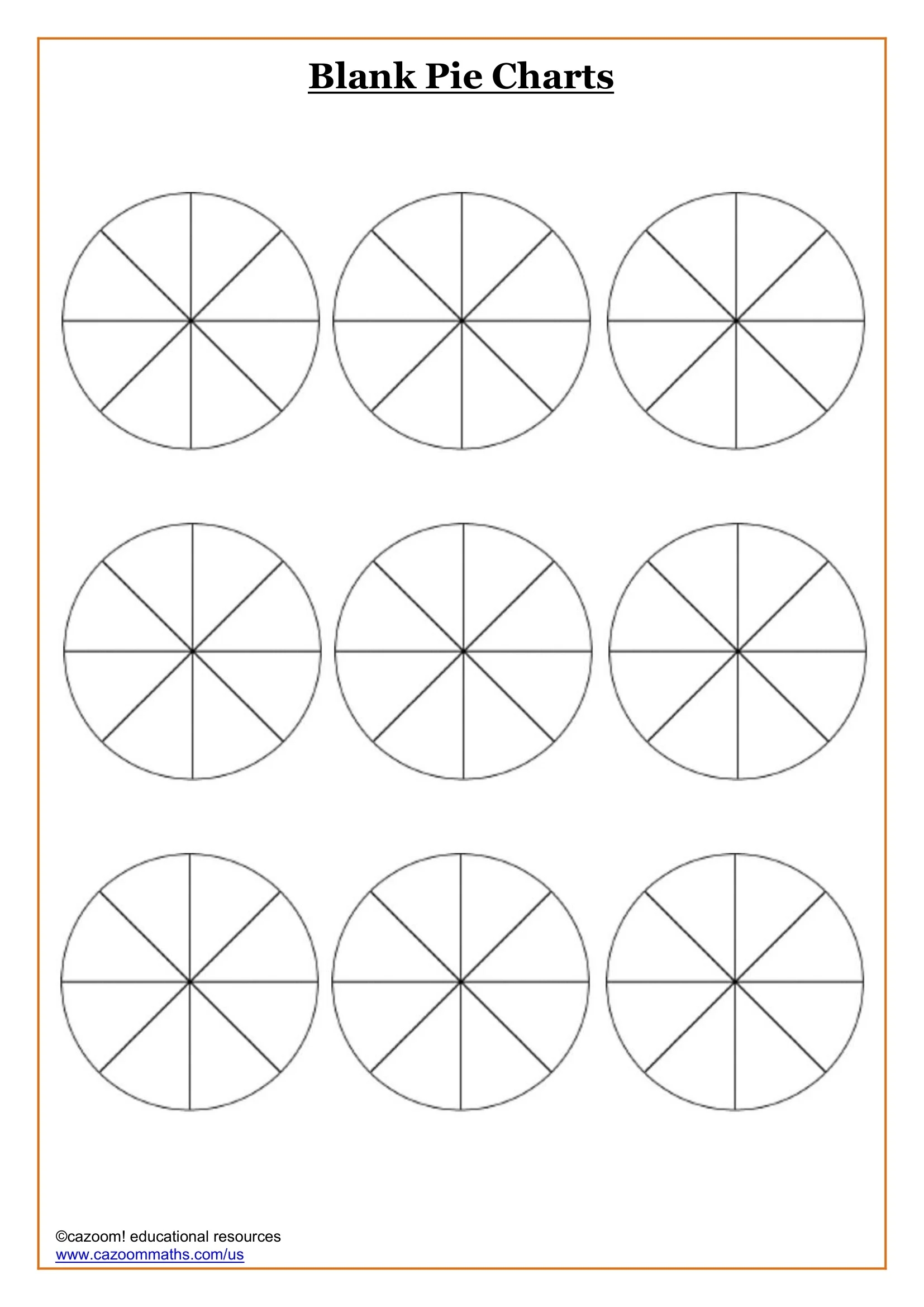 Blank Pie Charts FREE Teaching Resources