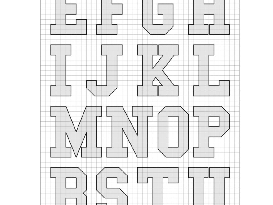 Block Letters On Graph Paper