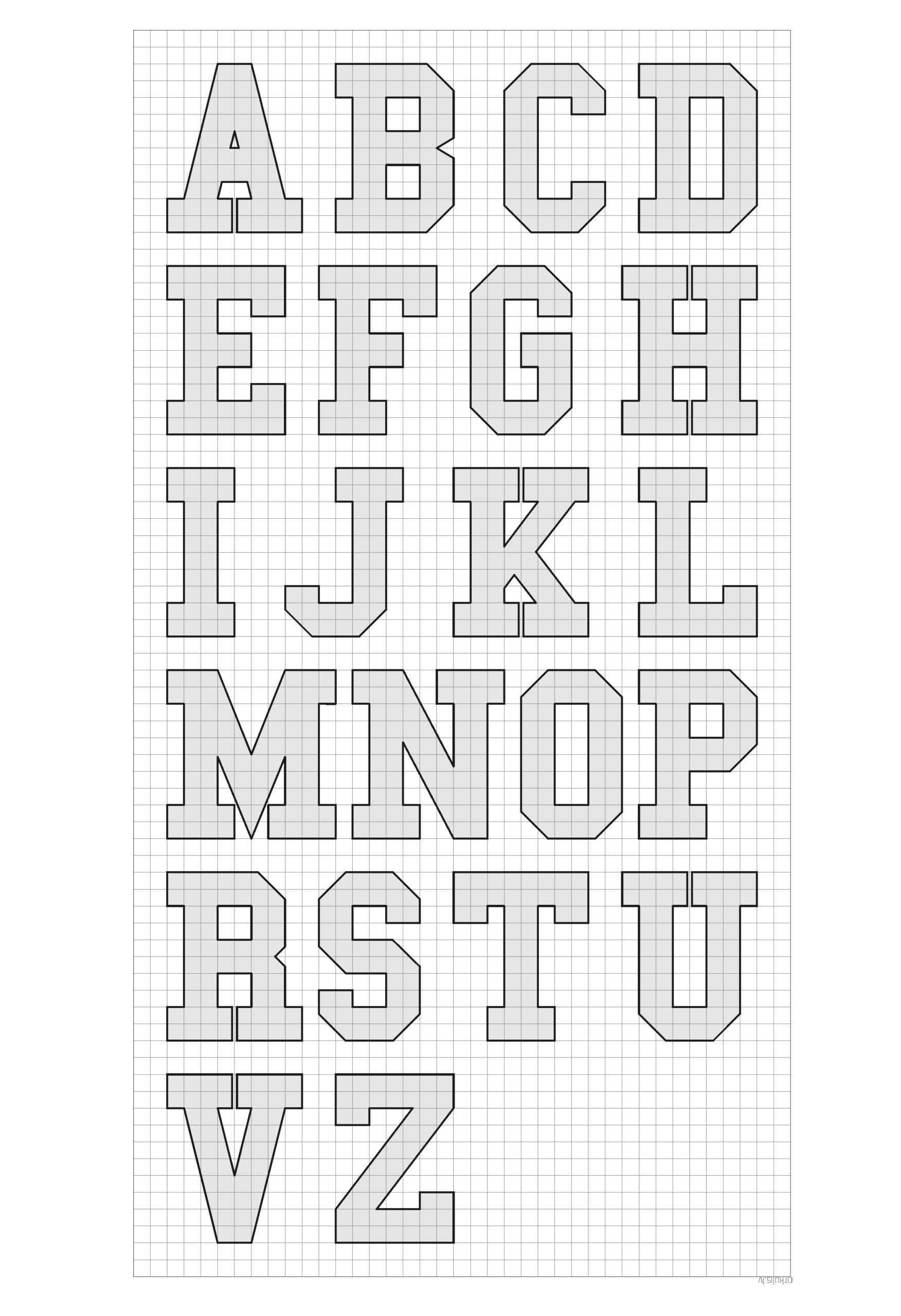 Block Letters On Graph Paper