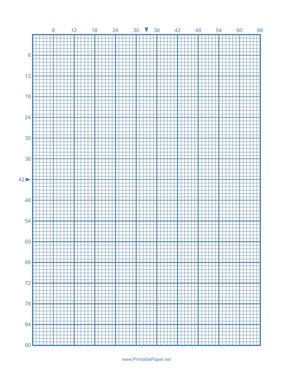 Blue Cross stitch 6 Lines Per Division Graph Paper Template Download Printable PDF Templateroller
