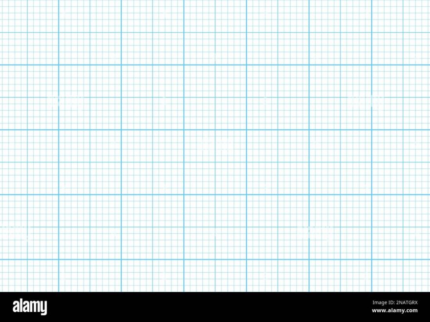 Blue Grid Paper Pattern Checkered Sheet Template For Notebook Page In School Math Education Office Work Memos Drafting Plotting Engineering Or Stock Vector Image Art Alamy