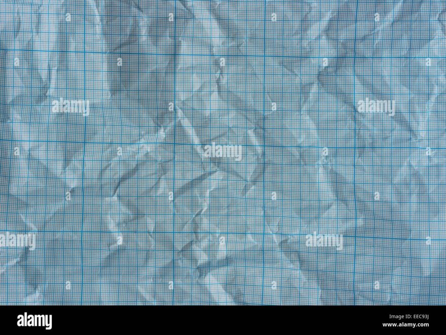 Blue Wrinkled Graph Paper Background Stock Photo Alamy