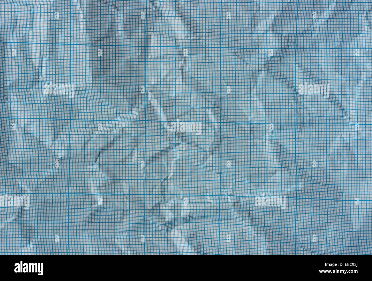 Blue Wrinkled Graph Paper Background Stock Photo Alamy