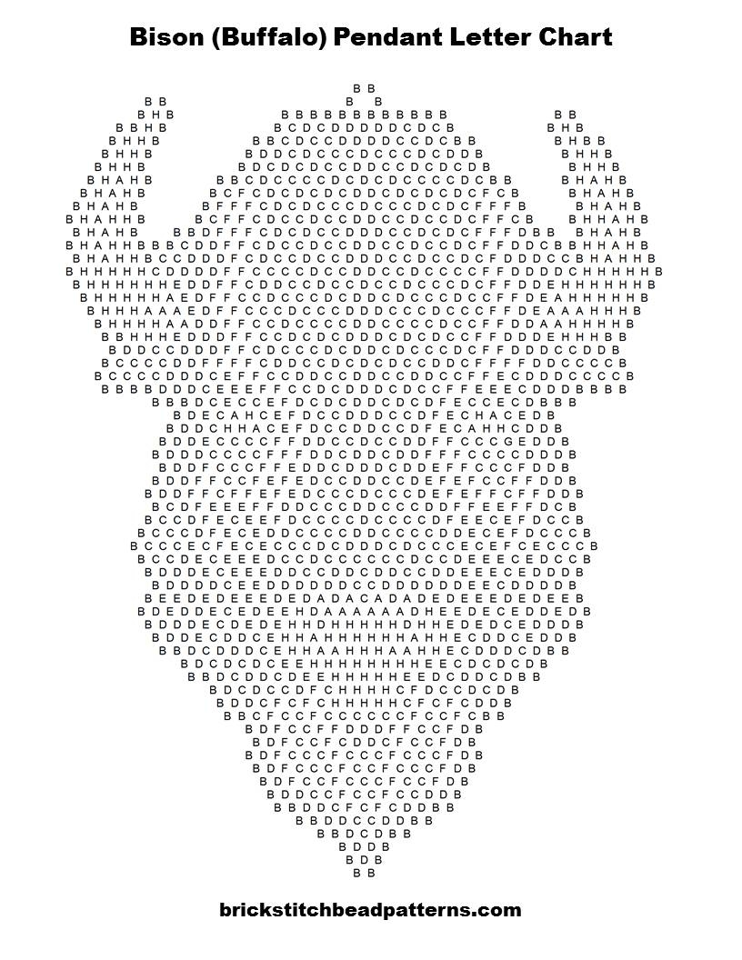Brick Stitch Bead Patterns Journal Free Bison Buffalo Necklace Pendant Brick Stitch Bead Pattern No 671