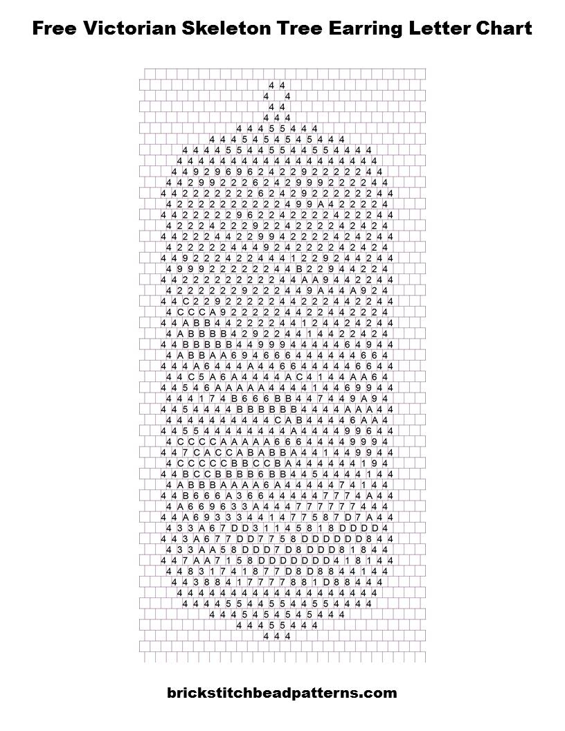 Brick Stitch Bead Patterns Journal Free Victorian Skeleton Tree Landscape Earring Brick Stitch Seed Bead Pattern No 716