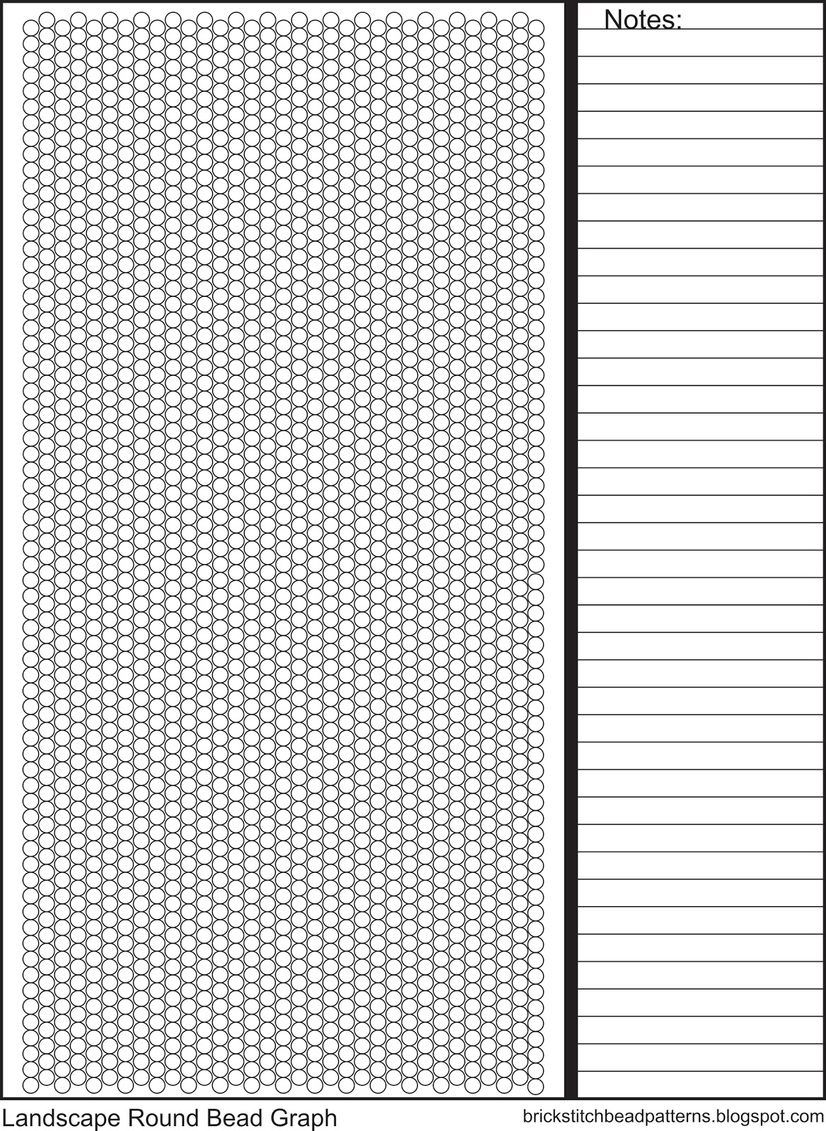 Brick Stitch Bead Patterns Journal Universal Landscape Round Seed Bead Brick Stitch Graph Paper