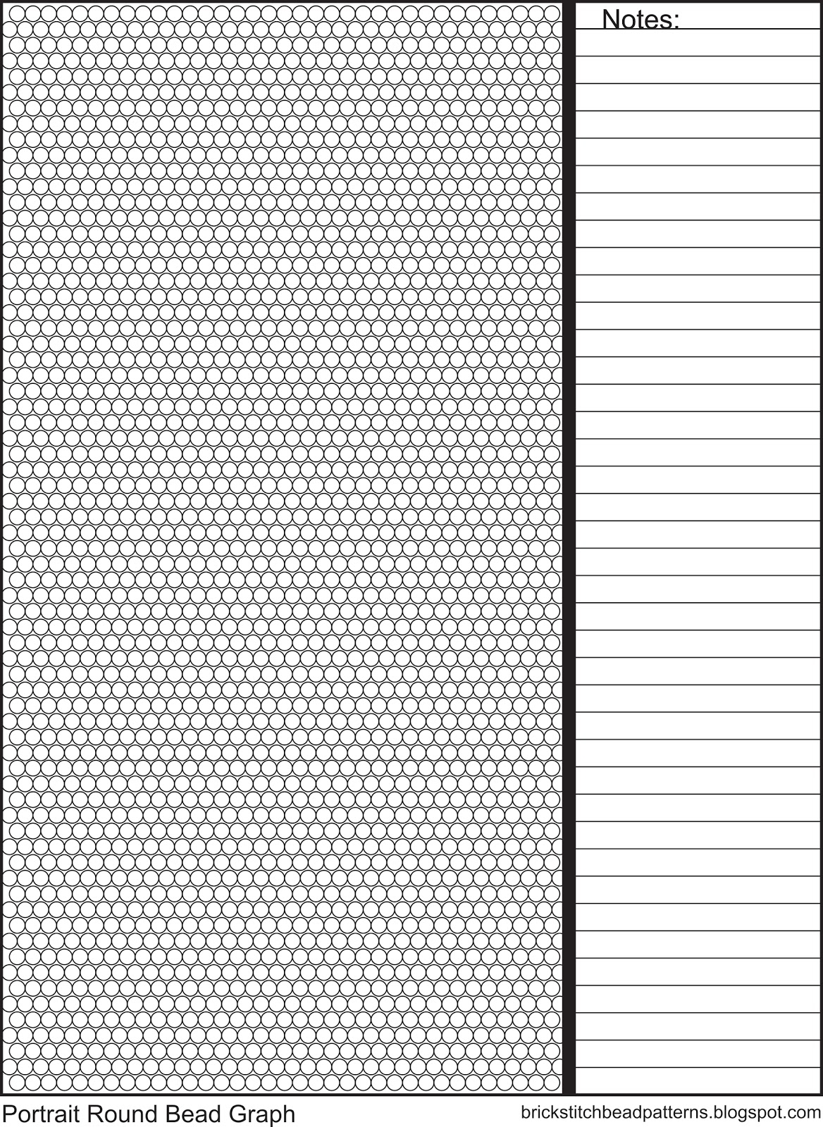 Round Bead Graph Paper