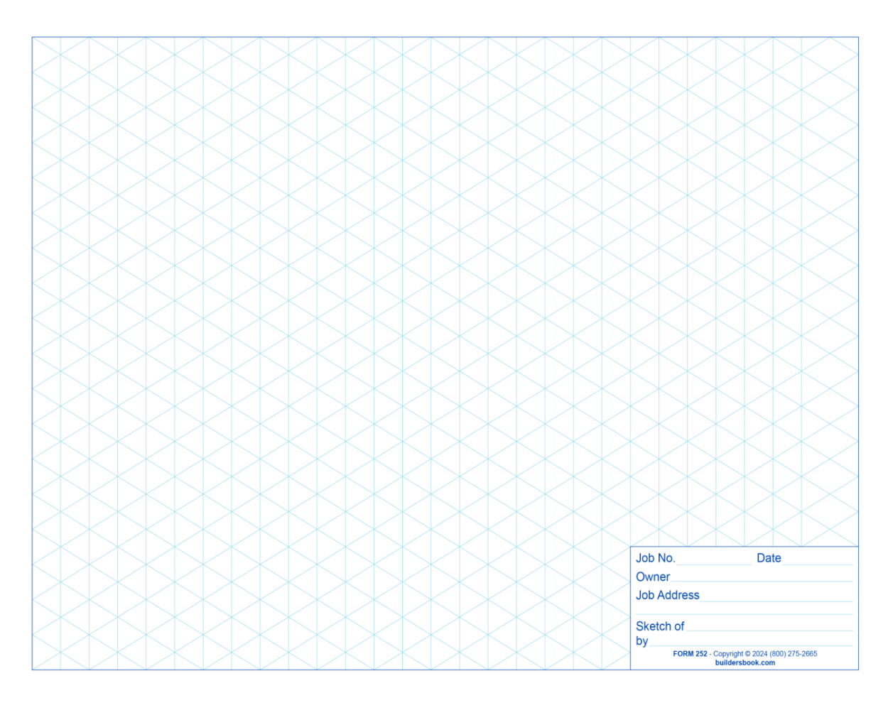 Buy 8 5 X 11 Isometric Graph Paper 50 Sheets Landscape Buildersbook