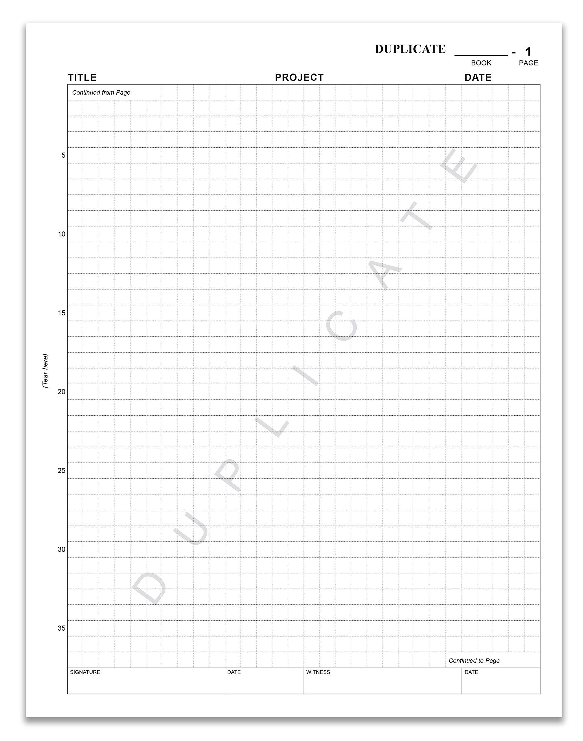 Carbon Copy Notebook Professional Carbonless Chemistry Lab Notebook 50 Duplicate Pages 8 5x11 Grid Format Graph Paper