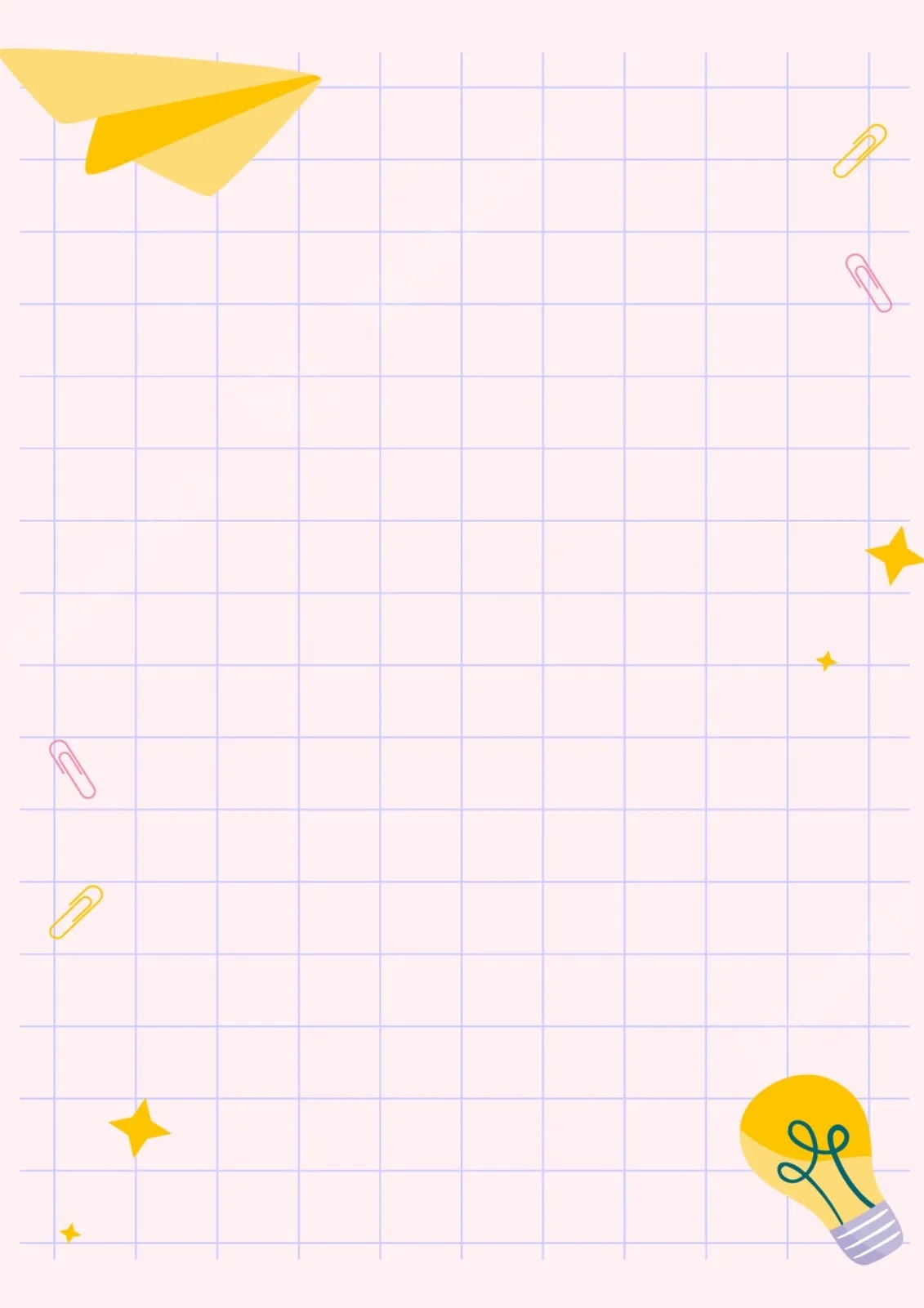 Cartoon Cute Graph Paper Page Border And Printable Background In Word Slidesdocs