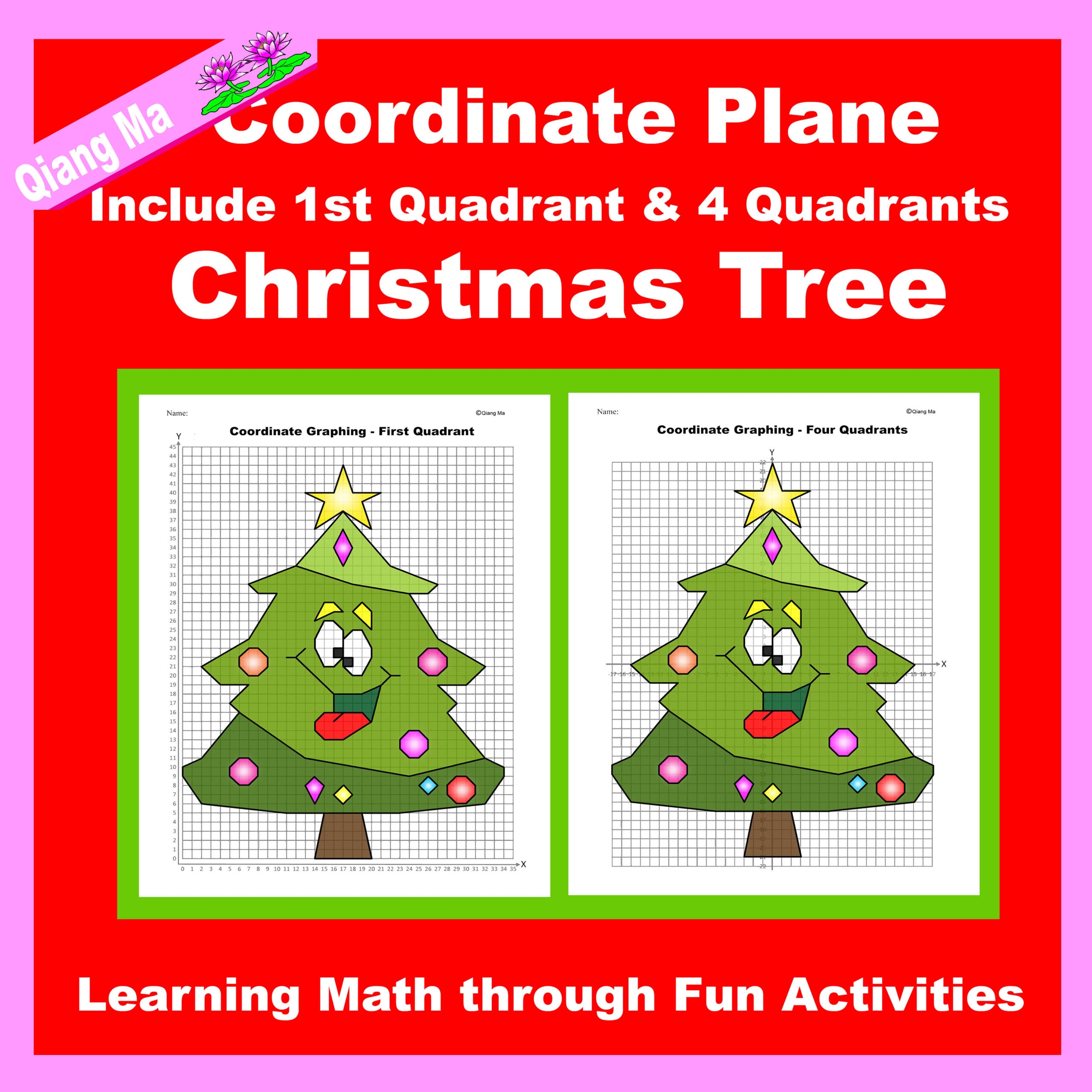 Graphing Coordinates Christmas Tree