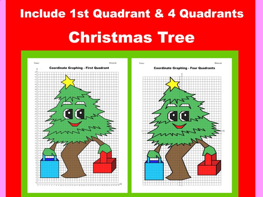 Christmas Coordinate Plane Graphing Picture Christmas Tree Made By Teachers