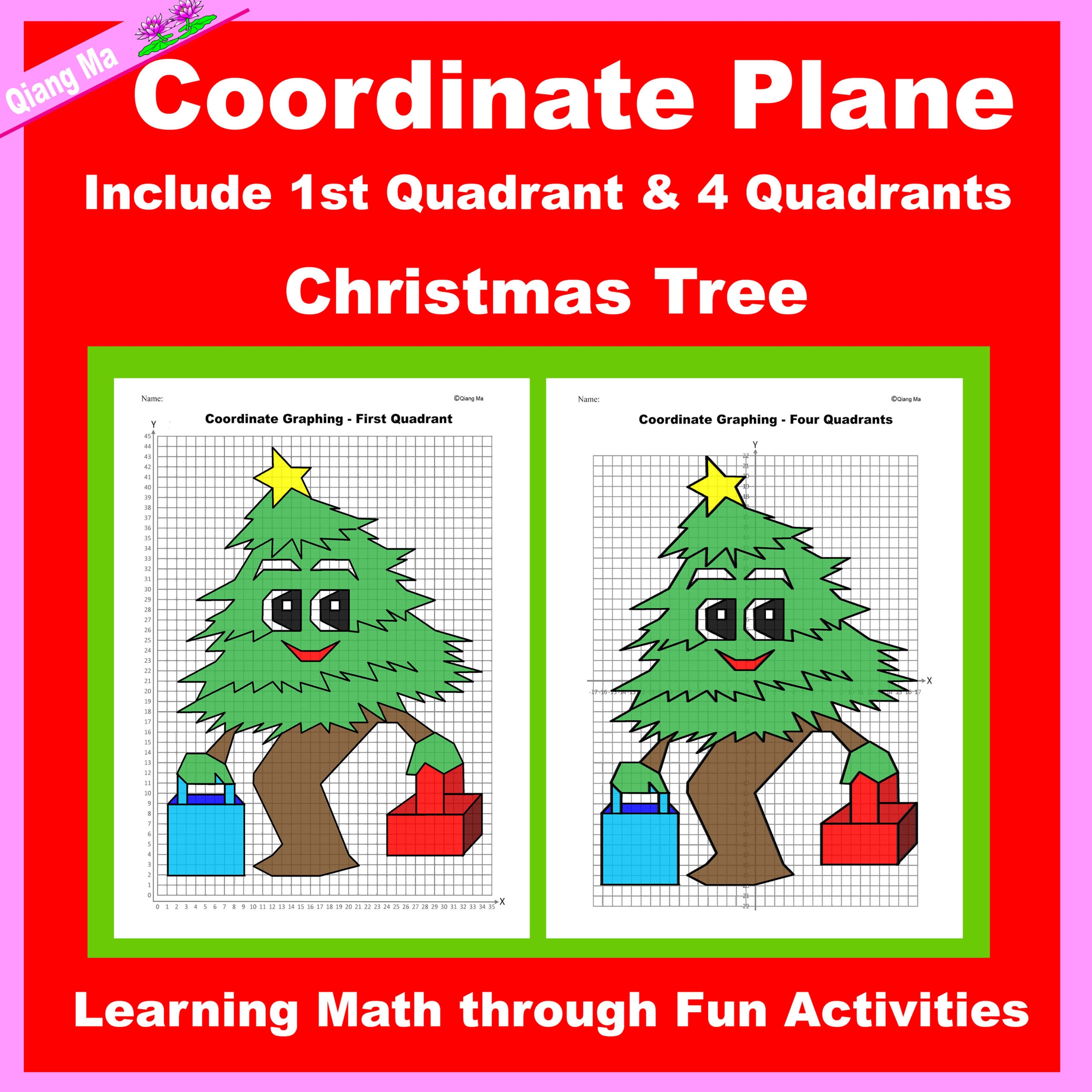 Christmas Coordinate Plane Graphing Picture Christmas Tree Made By Teachers