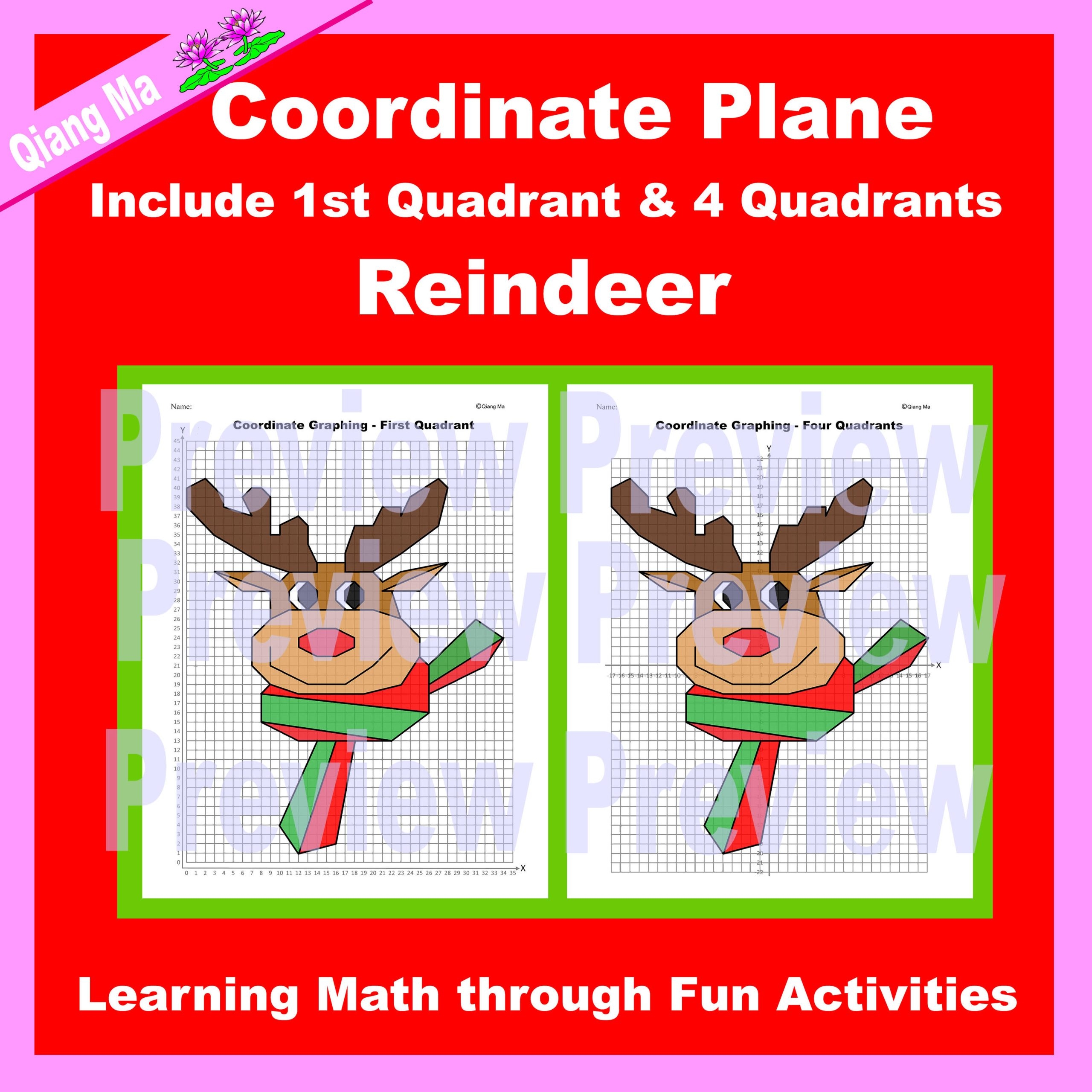 Coordinate Graph Paper Deer