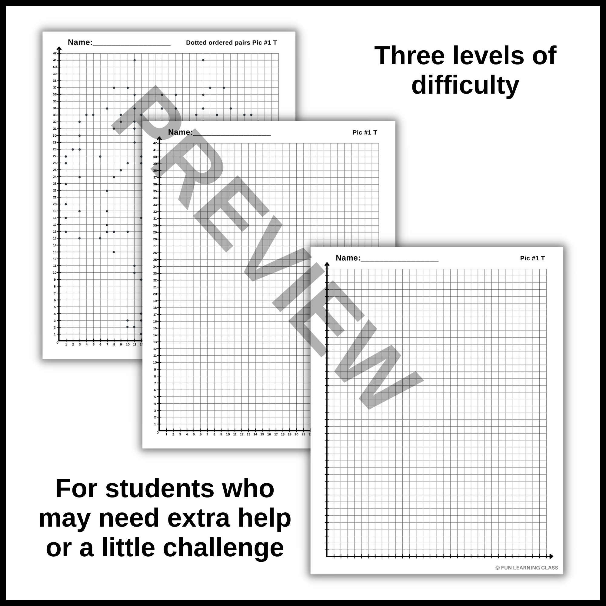 Coordinates Number For Drawing On Graph Paper