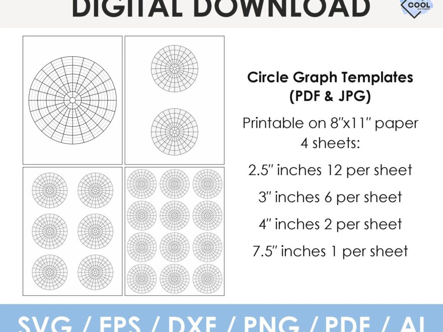 Circle Graph Template Bead Graph Paper Beading Pattern Pdf Svg Png Cricut Silhouette Instant Download Etsy