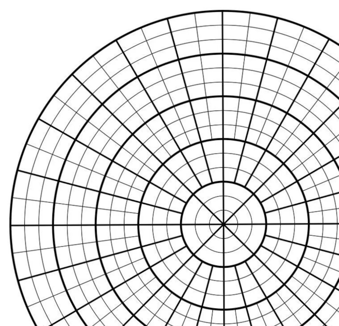 Circle Graph Paper For Beading