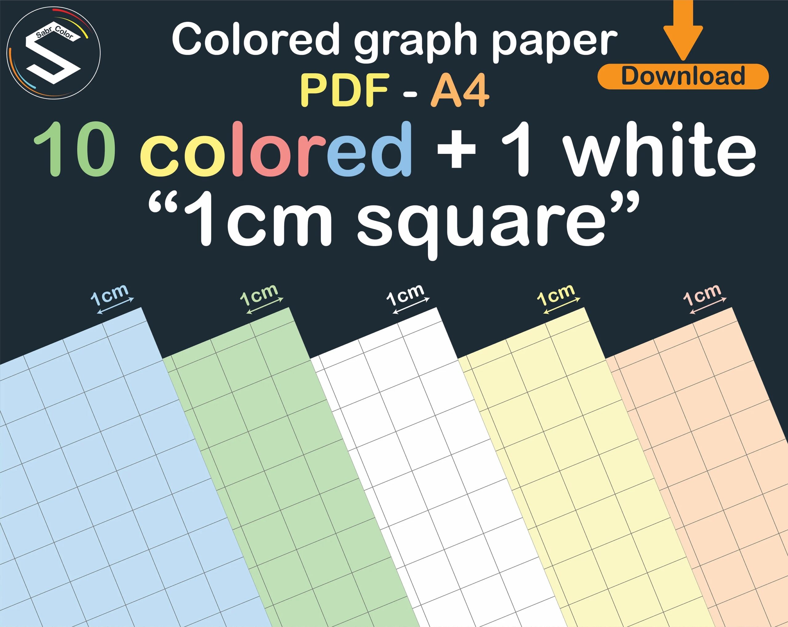 Coloured Squared Graph Paper A4 Journal 1cm Grid Soft Lines For Geometry Geography Science Materials Teaching Materials Etsy