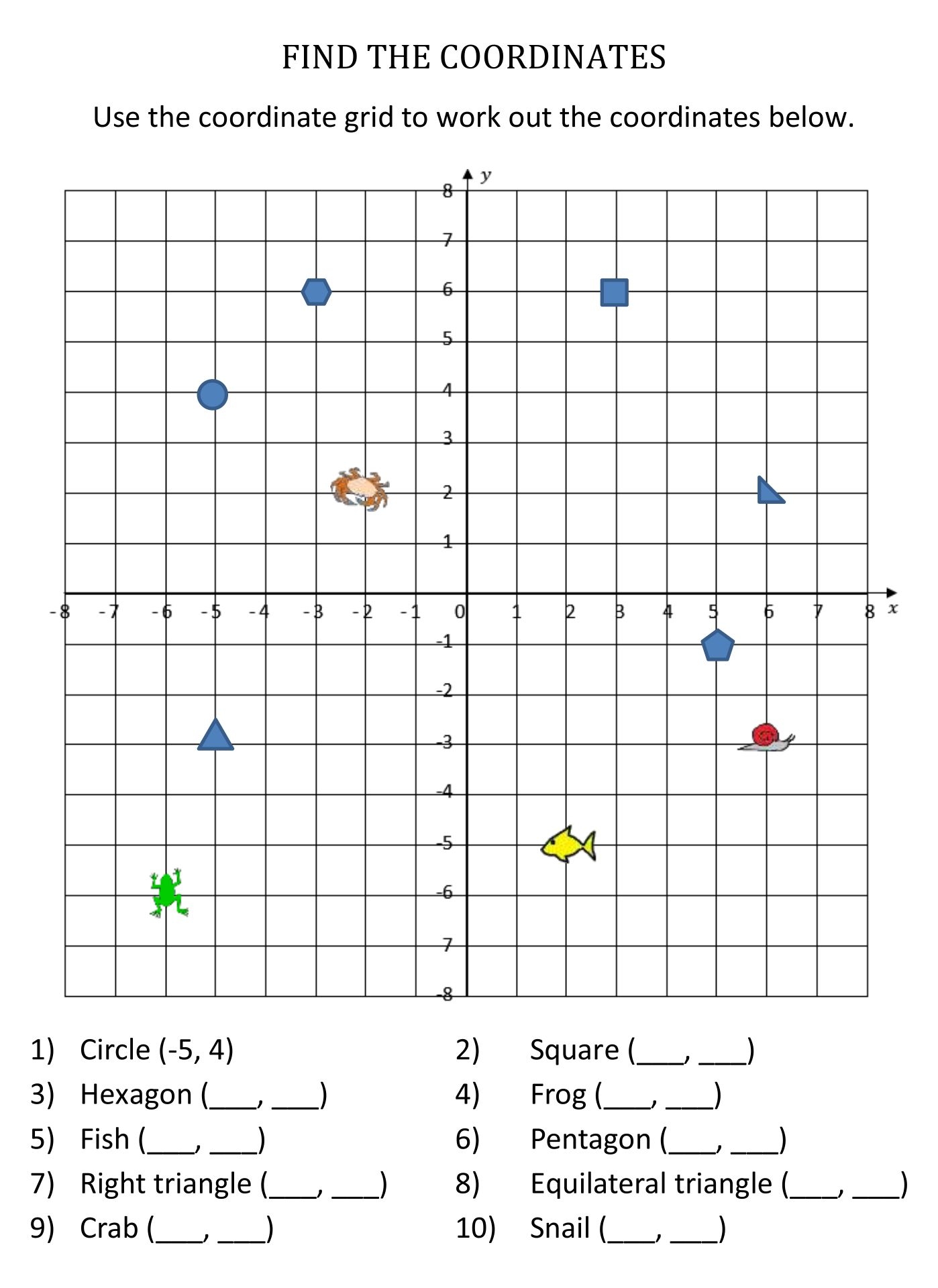 Graph Paper With Coordinates