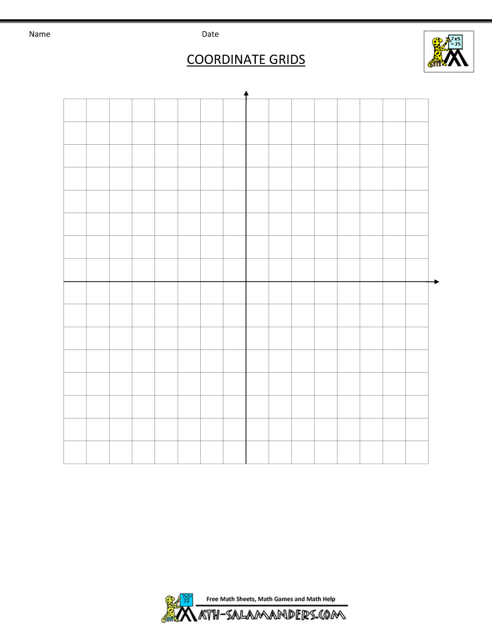 Coordinate Plane Grid Worksheets Library