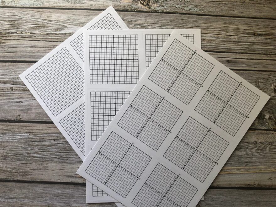 Coordinate Plane Math Stickers For Notebook 10x10 Grid Blank Paper Numbered School Supplies Teachers And Students Etsy