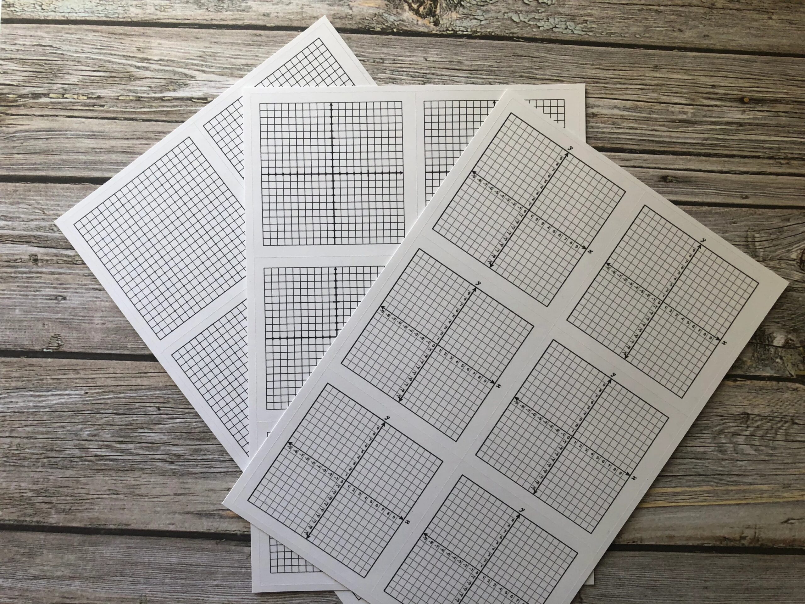 Coordinate Plane Math Stickers For Notebook 10x10 Grid Blank Paper Numbered School Supplies Teachers And Students Etsy