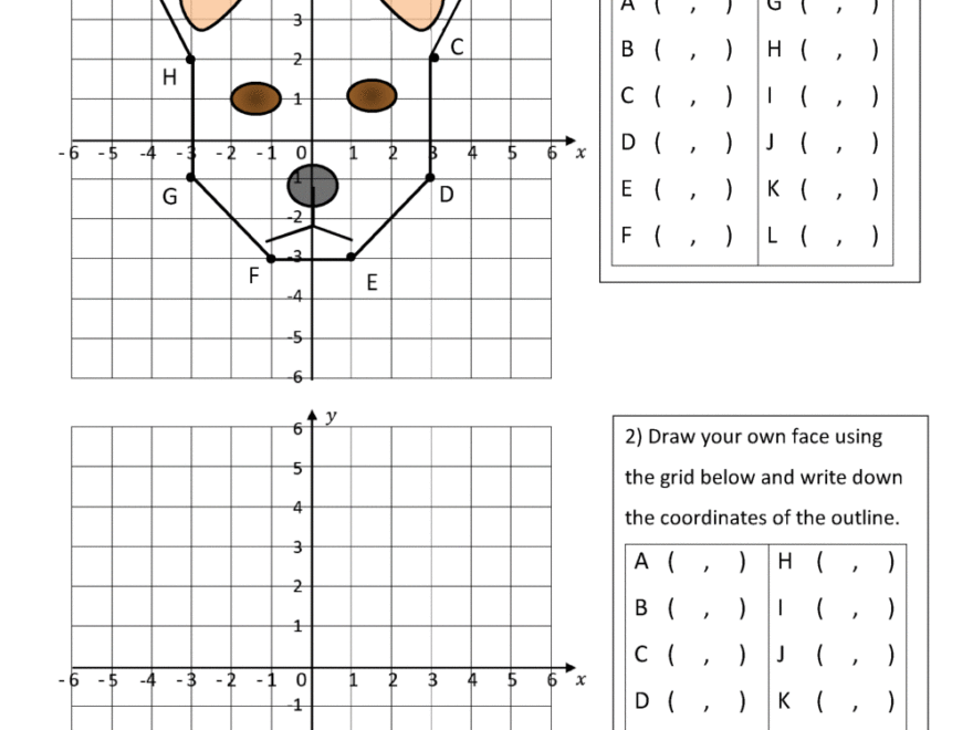 Coordinate Plane Worksheets 4 Quadrants Worksheets Library
