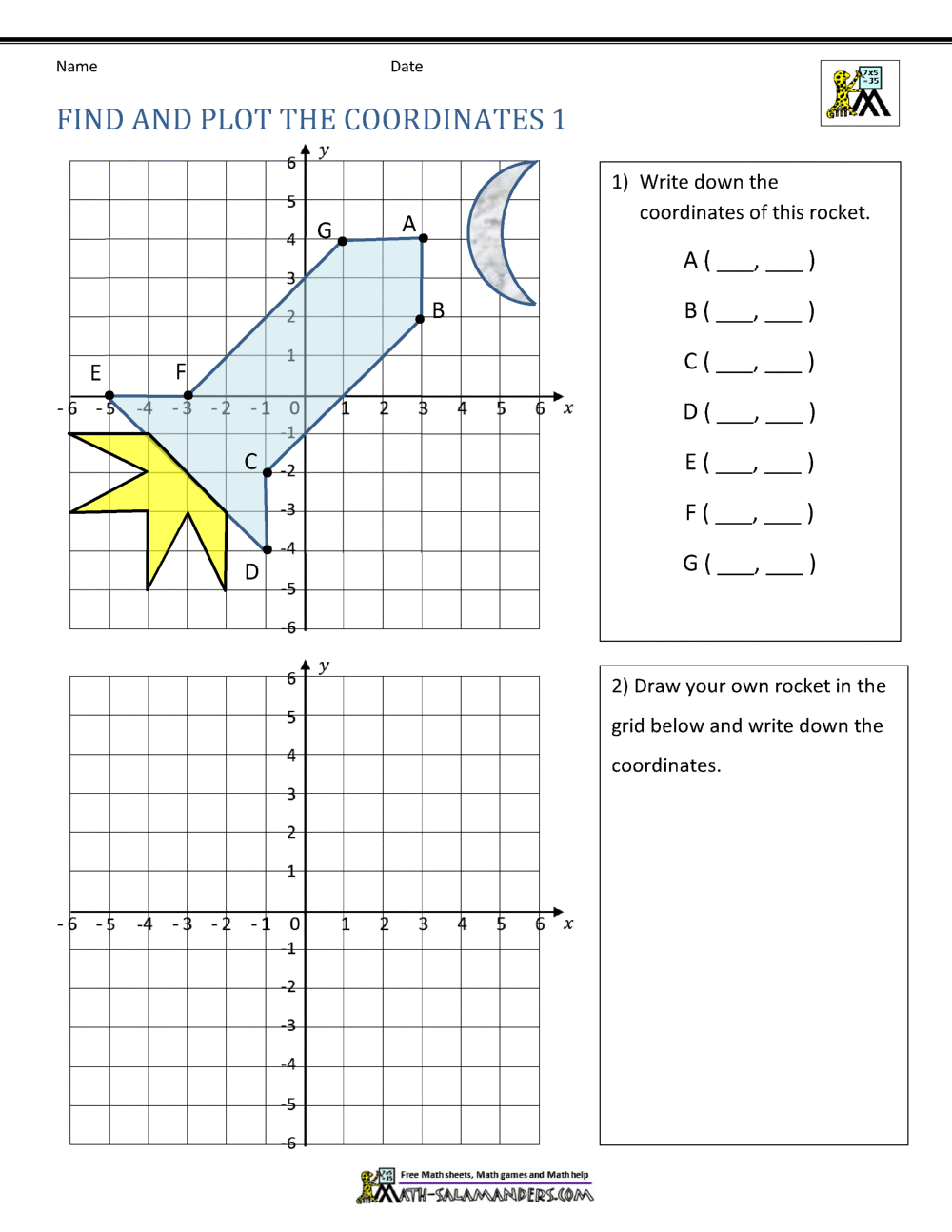 Coordinate Plane Worksheets 4 Quadrants Worksheets Library