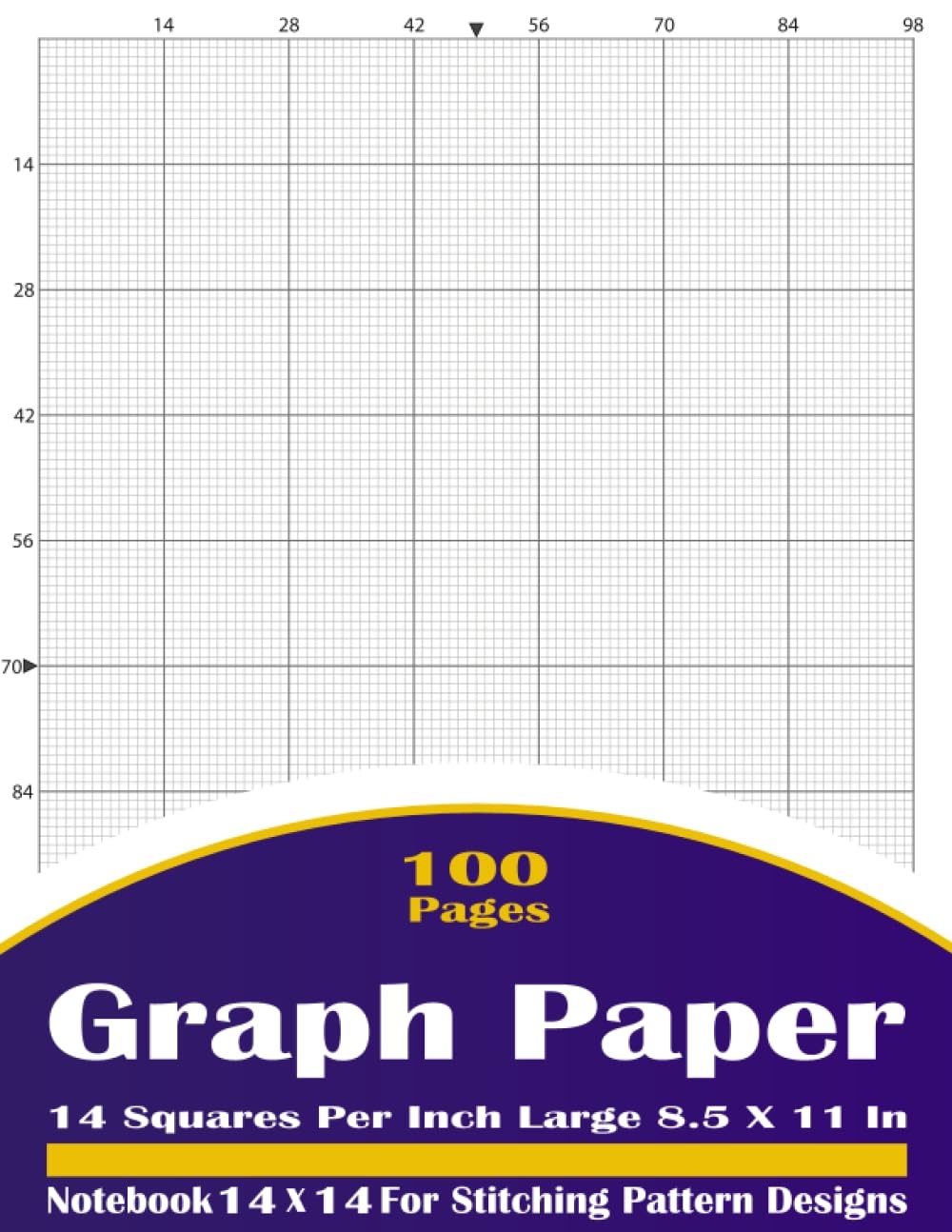 Cross Stitch 14 Count Graph Paper Notebook Graph Paper 14 Squares Per Inch Notebook 14 Count Graph Paper For Cross Stitch Embroidery Designs Patterns And Needlework No Bleed Mixed Graph Paper Amazon Books