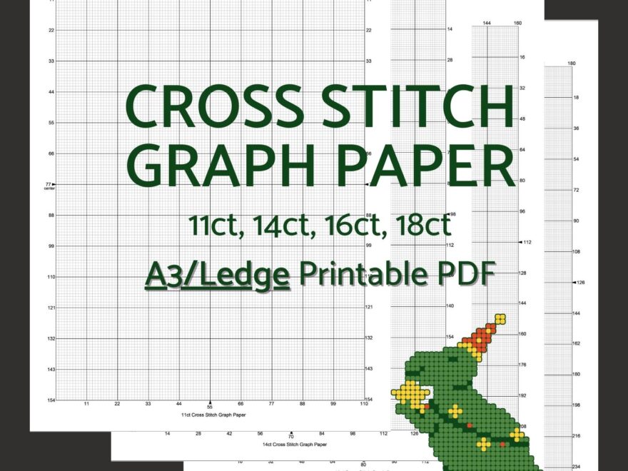 Cross Stitch Graph Paper A3 11 X 17 Inch Ledger size OldDemo Worksheets Library