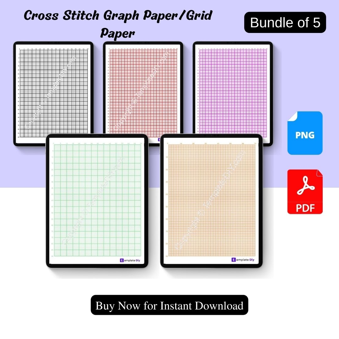 Cross Stitch Graph Paper Grid Paper Template Printable PDF Worksheets Library
