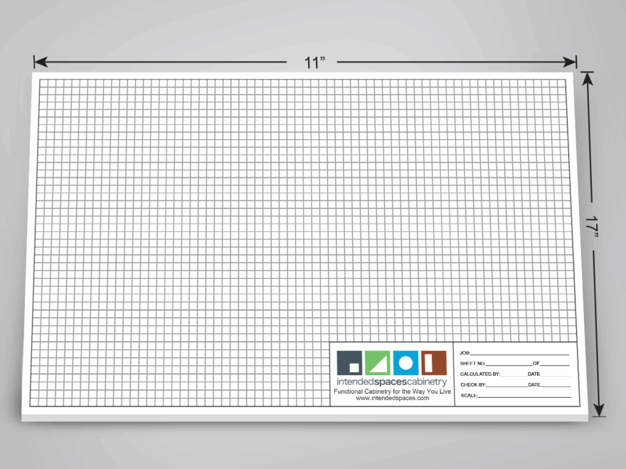 Custom Graph Paper Fashion Pads 17 X