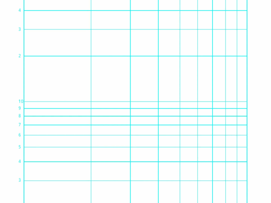 Cyan Log Log Paper Template Logarithmic Horizontal Axis On One Decade Logarithmic Vertical Axis On Two Decades Download Printable PDF Templateroller