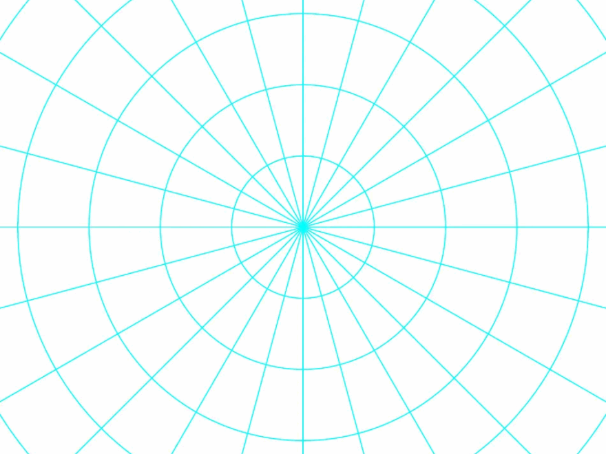 Cyan Polar Graph Paper Template Download Printable PDF Templateroller