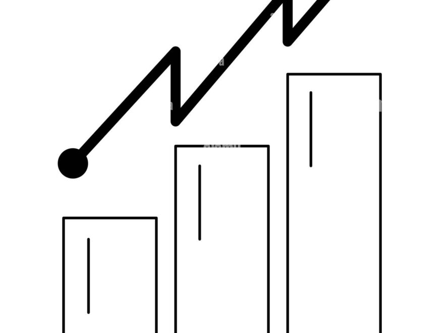 Data Bars Graph Isolated In Black And White Stock Vector Image Art Alamy