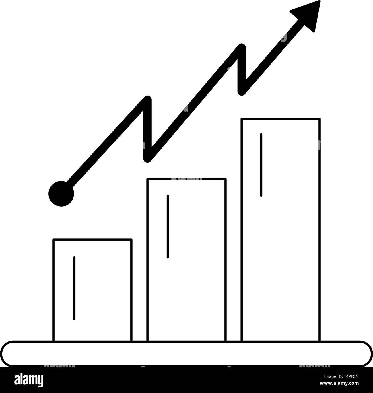 Data Bars Graph Isolated In Black And White Stock Vector Image Art Alamy