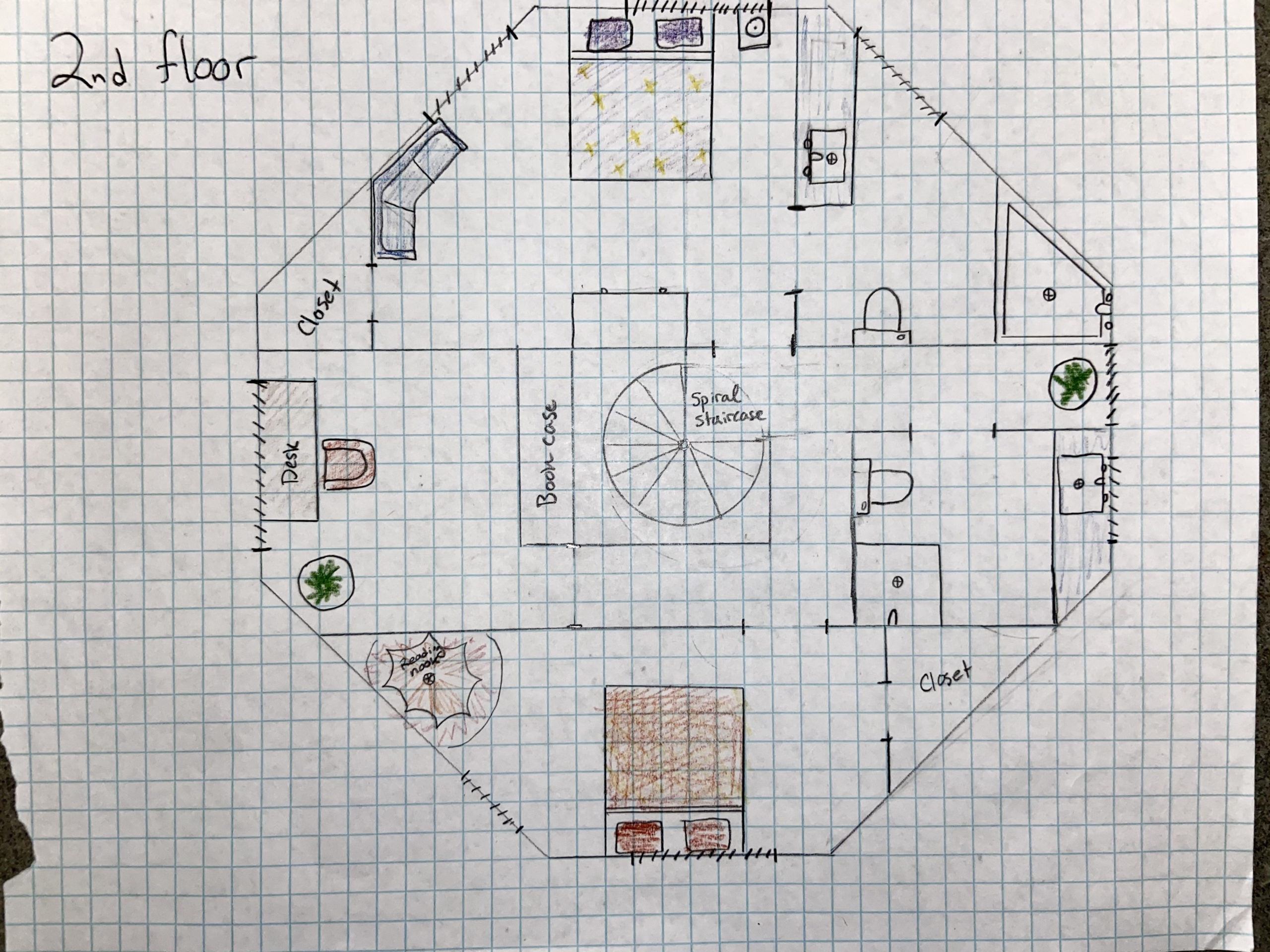 Easy Graph Paper House Design