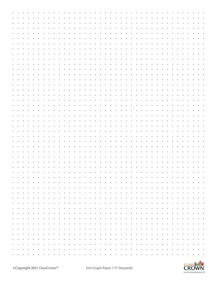 Dot Graph Paper Fifth Inch Specialty Paper ClassCrown