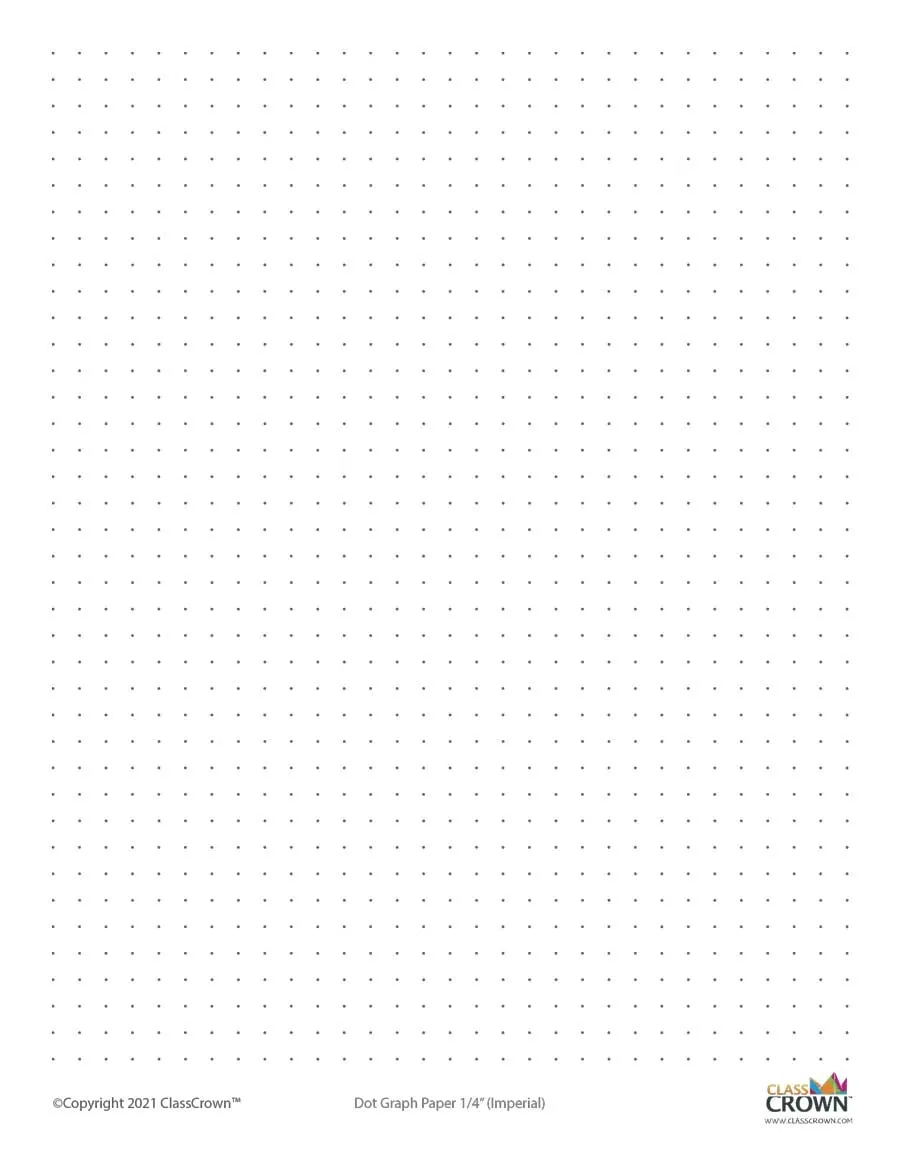 Dot Graph Paper Quarter Inch Specialty Paper ClassCrown